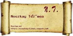 Noszkay Tímea névjegykártya