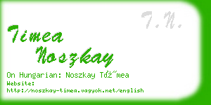 timea noszkay business card